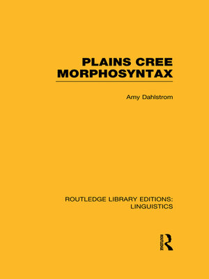cover image of Plains Cree Morphosyntax